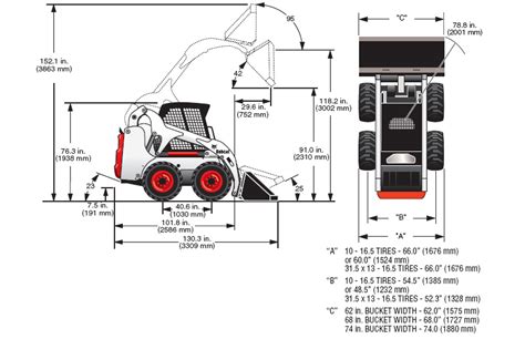 bobcat skid steer length|sizes of bobcats skid steer.